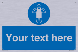 Custom Protective Apron Required Sign